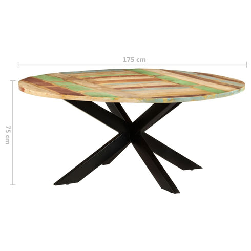 Rustika Rowe -  Dining Table Round 175x75 cm Solid Reclaimed Wood